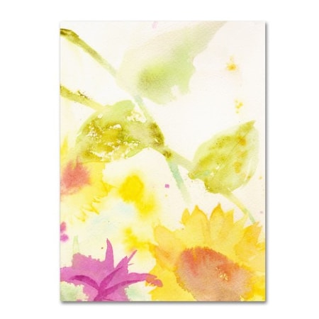 Trademark Fine Art Sheila Golden 'Wind Sunflowers' Canvas Art, 14x19 SG5676A-C1419GG